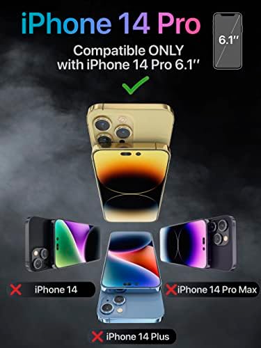 Toru CX Pro עבור iPhone 14 Pro Case עם מחזיק כרטיסים | ארנק הזזה לניתוק ל -3 קלפים | כיסוי חובה כבד של מגן דק למגן לטעינה אלחוטית | רצועת